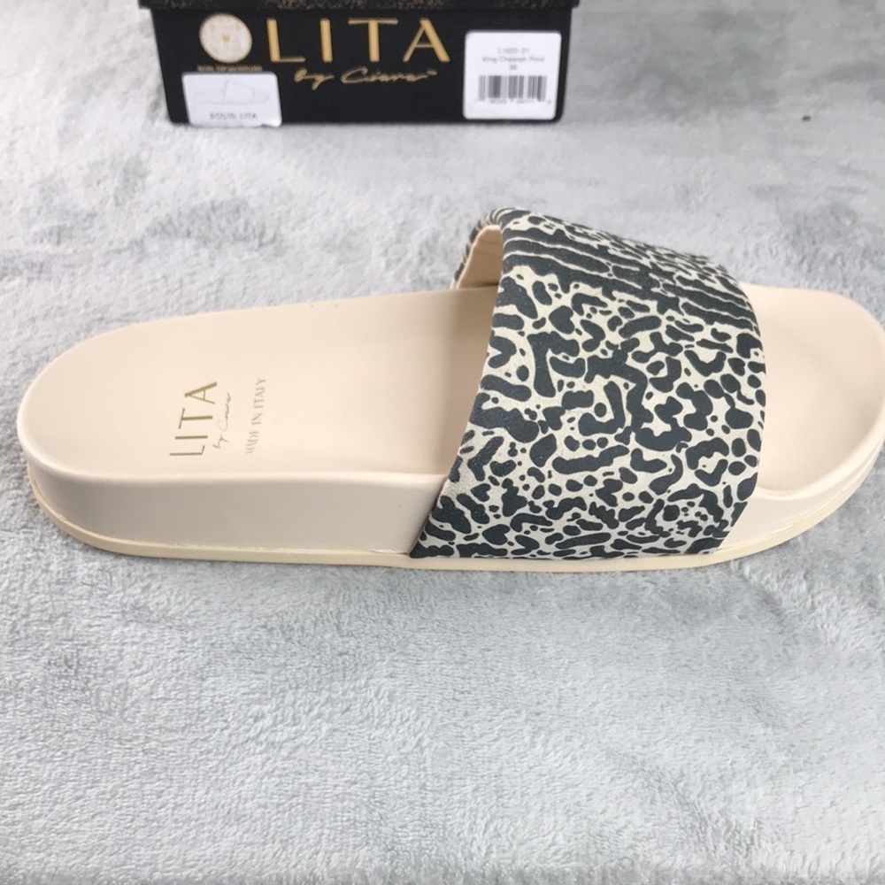 Lita by Ciara King Cheetah Print Slides New in Box Euro 39 US 8/8.5 - Picture 7 of 12